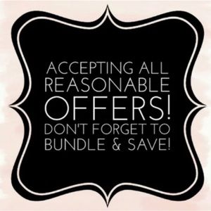 Accepting Reasonable Offers!